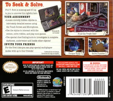 Mystery Case Files - MillionHeir (USA) (En,Fr,Es) (Rev 1) box cover back